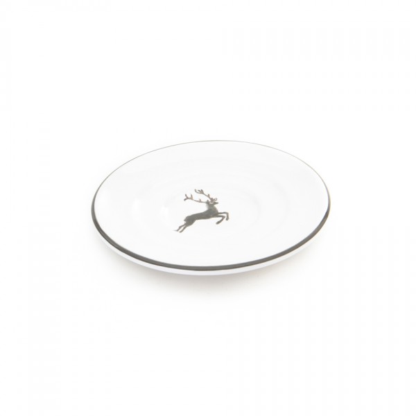 Gmundner Keramik Grauer Hirsch Espresso-Untertasse Gourmet (TUGO11) 11 cm