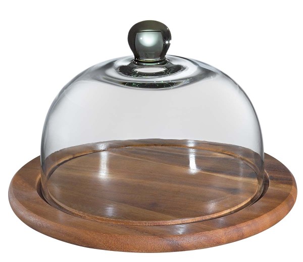 Zassenhaus Akazie 055863 Käseglocke mit Glasdeckel, Ø 25 cm