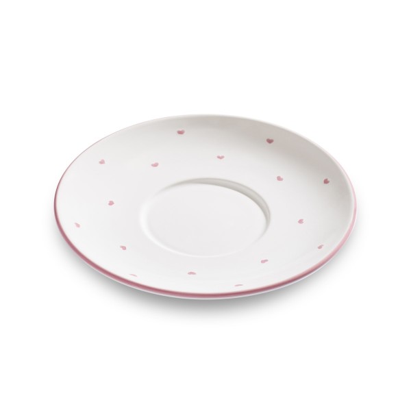 Gmundner Herzerl Rosa 0012TUTE18 Unterteller Teetasse Maxima (Ø18cm)