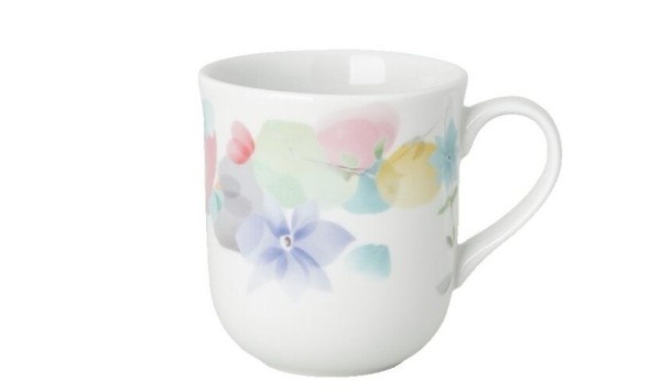 Hutschenreuther Frühlingsgrüße Becher mit Henkel 0,41l - Blumengirlande