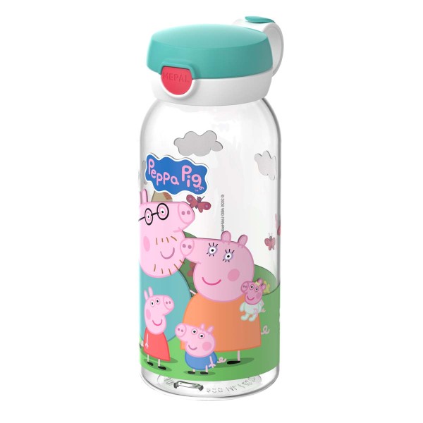 Mepal Campus 107485065412 Trinkflasche mit Klappdeckel 0,6l - Peppa Pig