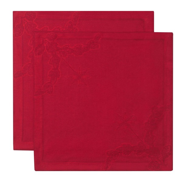 Royal Copenhagen Star Fluted Christmas 1078848 Servietten Rot 45x45cm 2 Stck.