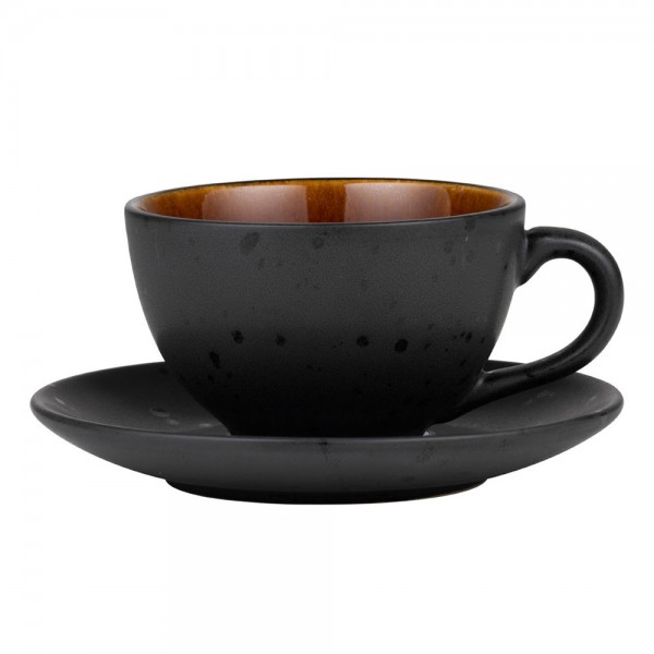 Bitz 821341 Tasse mit Untertasse 24cl black/amber