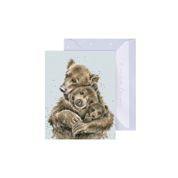 Wrendale Mini-Karten GE113 Bear Hugs Gift