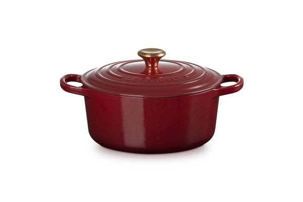 Le Creuset Gusseisen - Signature 21177229494441 Bräter rund 22cm 3,3L - Garnet