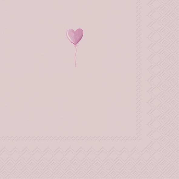 IHR Tiny Balloon Rose L1111050 Lunch-Servietten 33 x 33 cm