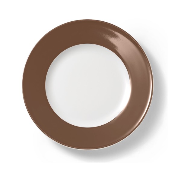 Dibbern Solid Color 2002100065 Chocolate Teller flach 21cm Fahne
