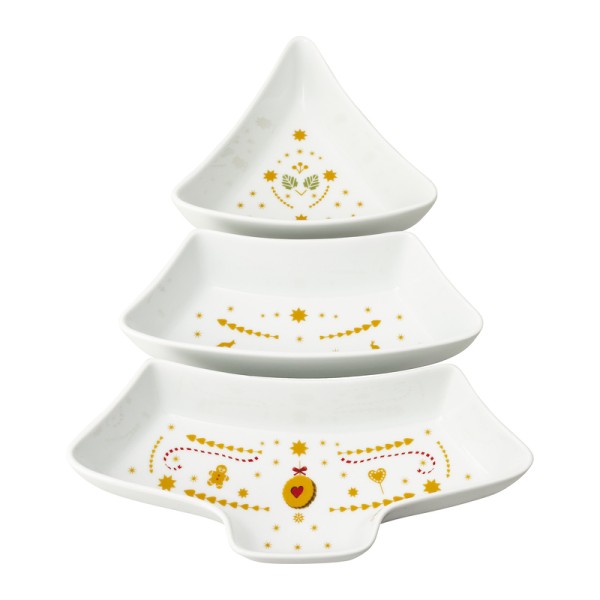 Hutschenreuther Christmas Love Schalen Weihnachtsbaum - Set 3tlg.