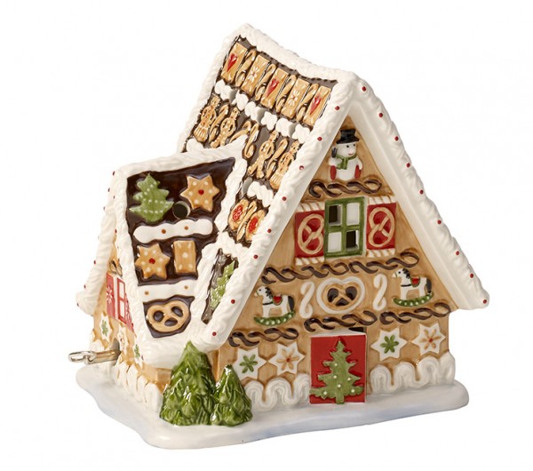 Weihnachtswelt von Villeroy &amp; Boch Christmas Toys Lebkuchenhaus mit Spieluhr (6505) 16 x 13 x 16 cm
