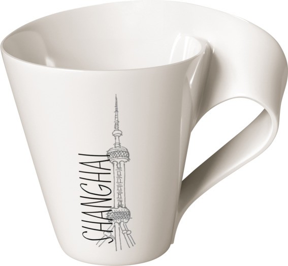 Villeroy &amp; Boch New Wave Café Modern Cities Becher mit Henkel, Shanghai