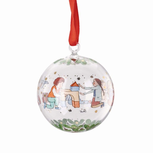 Hutschenreuther Sammelkollektion 25 Weihnachtsspiele Glas-Kugel 7cm