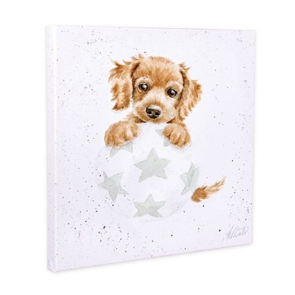 Wrendale Leinwand-Kollektion LTW-CANS005 "Bounces of Fun" - Spaniel - 20cm