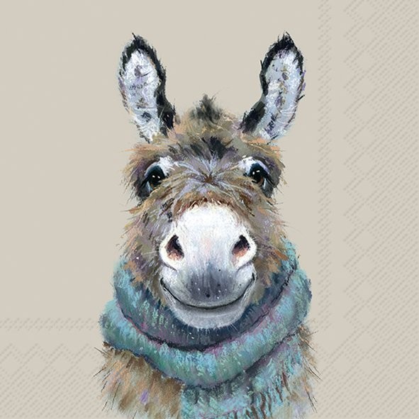 Ihr Donkey Nino Linen L1122266 Lunch-Servietten 33 x 33 cm