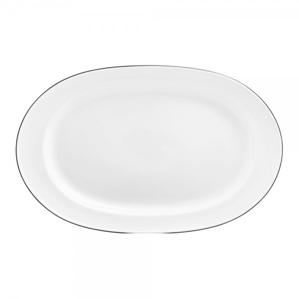 Fürstenberg Wagenfeld, Schwarze Linie Platte oval 38 cm