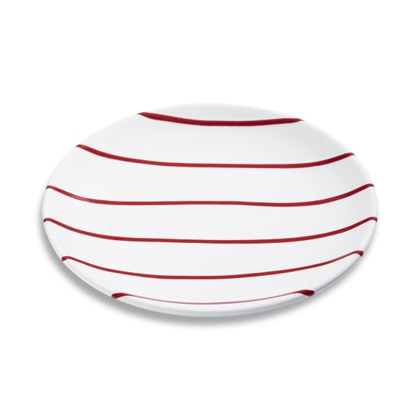 Gmundner Rot gestreift 0182TDCU20ST Dessertteller Cup (Ø 20cm)