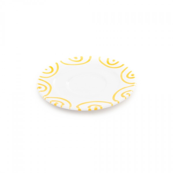 Gmundner Keramik Gelbgeflammt Kaffee-Untertasse Gourmet (TUGO16) 16 cm