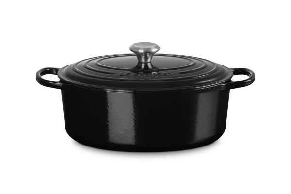 Le Creuset Gusseisen - Signature 21178311402430 Bräter oval 31cm 6,3L - Schwarz Glänzend