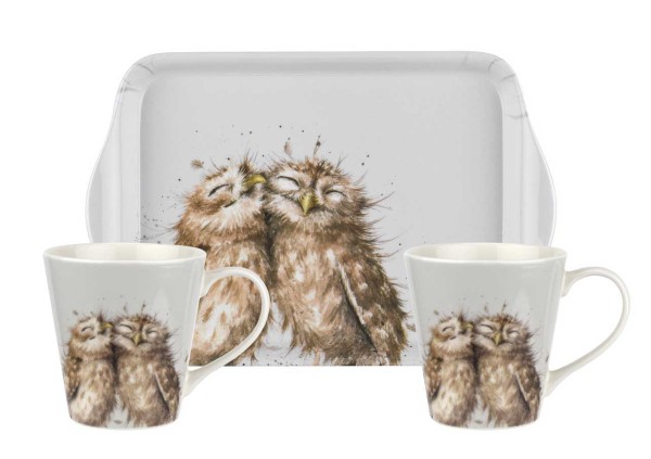 Royal Worcester Wrendale Designs Owl Mug & Tray Set X0011658893