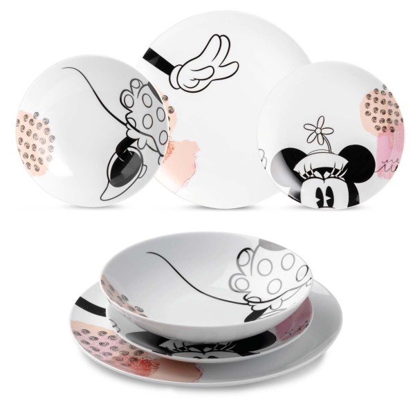 Gilde Disney - Mickey 81651 Teller Set 3tlg. "Minnie - Enjoy"
