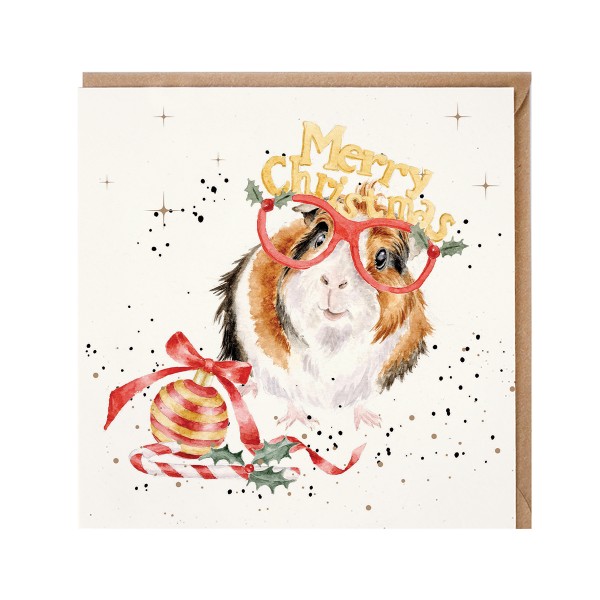 Wrendale Karten JX103 Christmas Guinea Pig