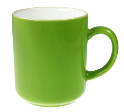 Friesland Happymix Limette NEU-Becher mit Henkel XL innen weiß 0,4 l