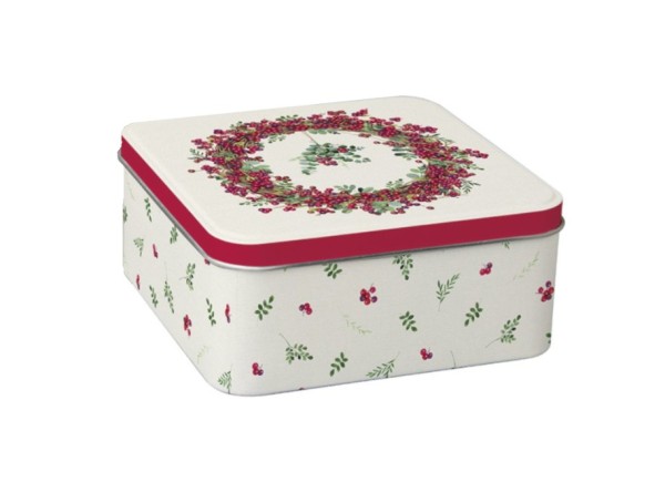 IHR Berry Wreath Cream DCBM1013460 Gebäckdose Klein