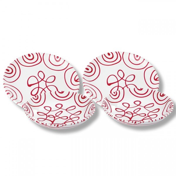 Gmundner Keramik Rotgeflammt Dinner for two, classic (STMC04SET)