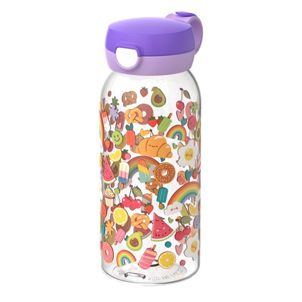 Mepal Campus 107485065405 Trinkflasche mit Klappdeckel 0,6l - Food Fest