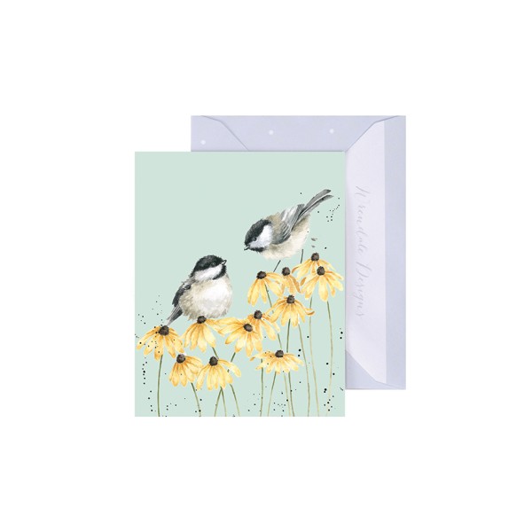 Wrendale Mini-Karten GE124 Chickadees Gift