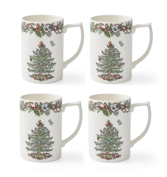 Spode Christmas Tree Wreath (XTRO4882) Becher 0,34l - 4er-Set