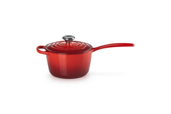 Le Creuset Gusseisen - Signature 21181160602430 Stielkasserolle 16cm 1,5L - Kirschrot