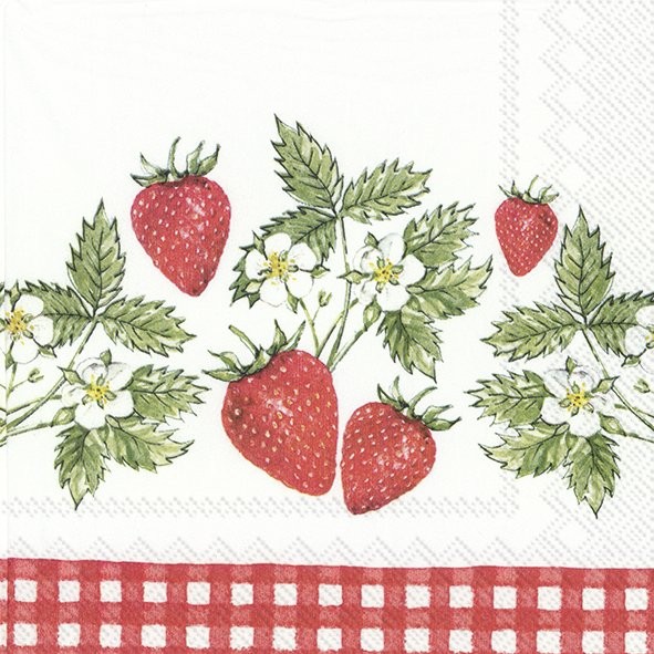 Ihr Strawberries in Love L 852400 20 Lunch-Servietten 33 x 33 cm