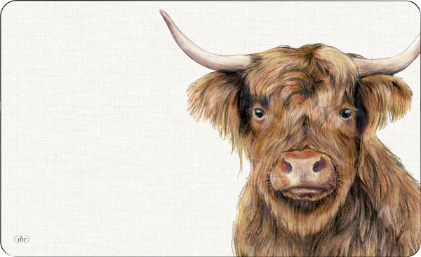 Ihr FARM HIGHLAND CATTLE cream MCB1048260 Frühstücksbrettchen 23,5 x 14,5 cm