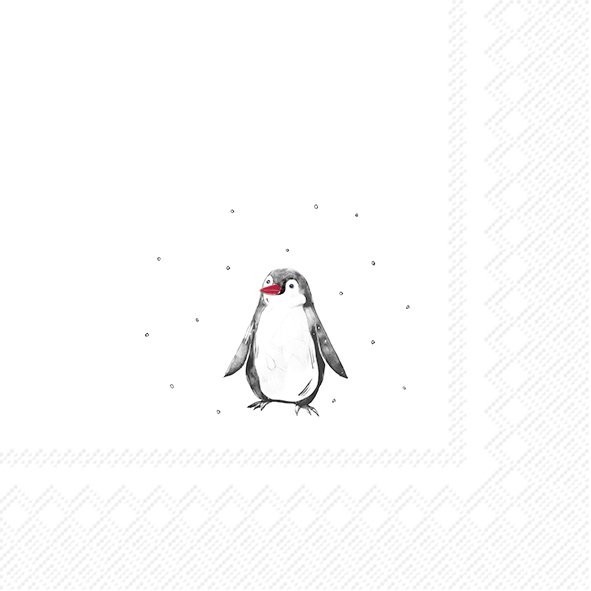 Ihr Pure Penguin Black L1116907 Lunch-Servietten 33 x 33 cm