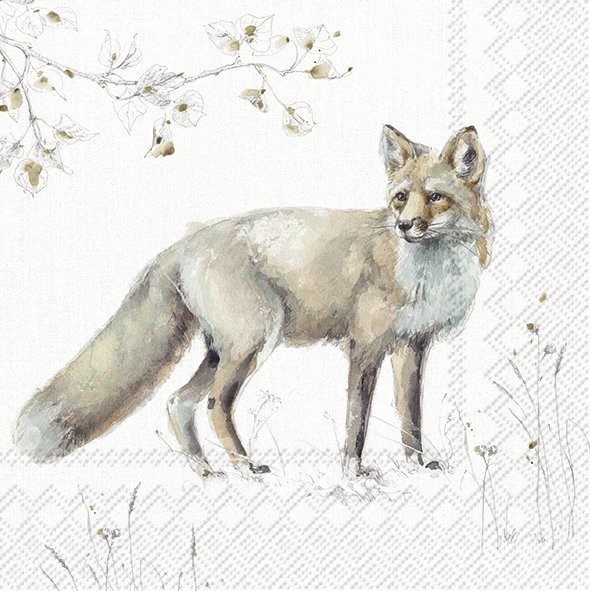 Ihr WOODLAND FOX nature C 966260 Cocktail-Servietten