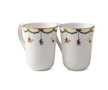 Royal Copenhagen Star Fluted Christmas 1017449 Becher 330 ml, Set 2-tlg.