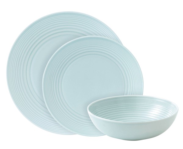 Royal Doulton Gordon Ramsay Maze Blue Speiseset 12-tlg (4x Speiseteller 28 cm, 4x Teller 22cm, 4x Bo