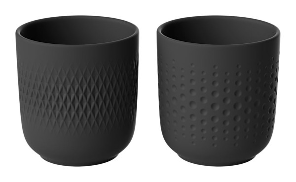 Villeroy &amp; Boch Manufacture Collier 1016828403 noir Becher Set 2tlg.