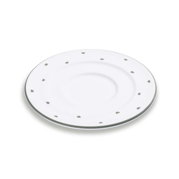 Gmundner Herzerl Grau 0013TUGO16 Unterteller Kaffee Gourmet Ø16cm