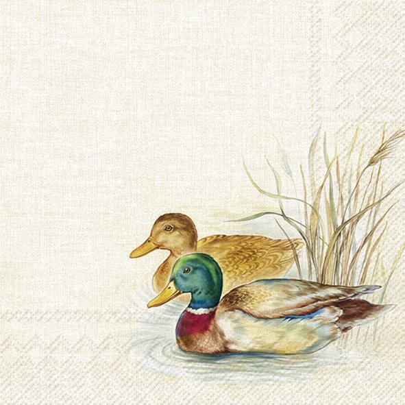 Ihr HUNTED DUCKS cream C1011960 Cocktail-Servietten