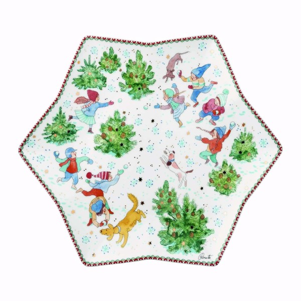 Hutschenreuther Sammelkollektion 25 Weihnachtsspiele Sternschale 34cm