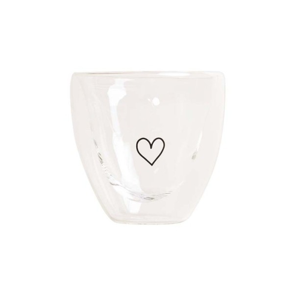 Eulenschnitt gl-142-ve Doppelwandiges Herzglas 0,1l Herz
