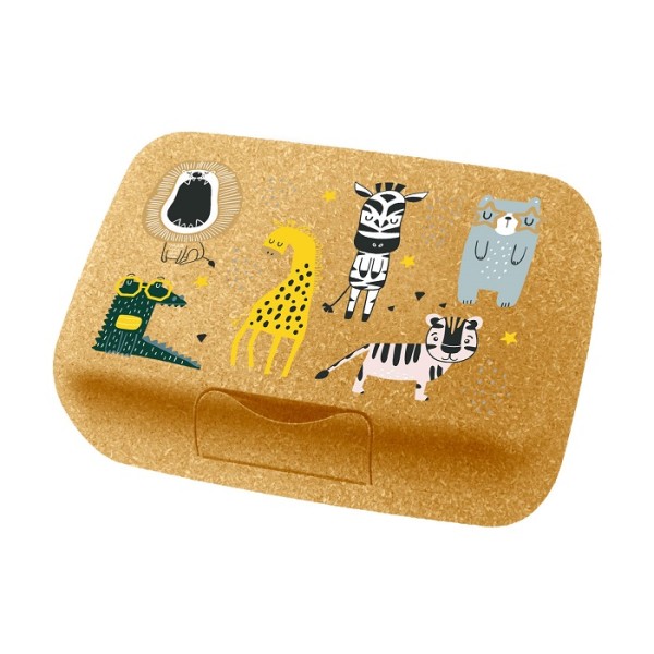 Koziol CANDY L Zoo 1437702 Lunchbox mit Trennschale - Natural Wood