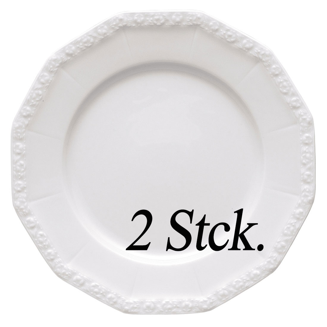 Rosenthal Maria weiss Set 2 Speiseteller 26 cm im Geschenkkarton | Schäfer