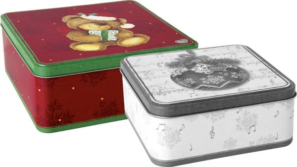IHR CHRISTMAS TEDDY red DCBM1016410 Gebäckdose 20 x 20 cm