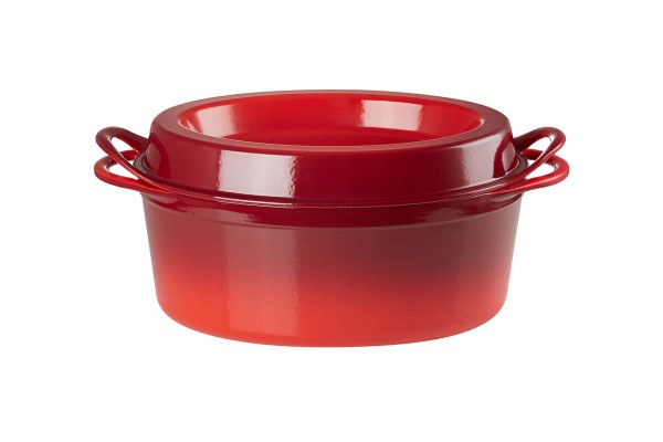 Le Creuset Kochgeschirr 25084320602460 Bräter Doufeu Oval 32cm - Kirschrot