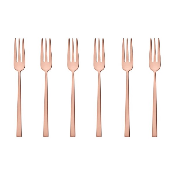 Sambonet Rock PVD Kupfer 52762CA5 Set 6tlg. Kuchengabeln