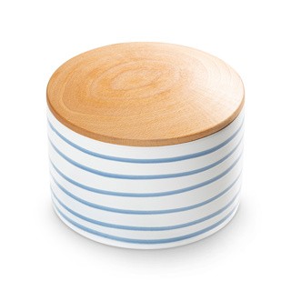 Gmundner Blaugeflammt 0102DORD10 Vorratsdose mit Holzdeckel H. 9cm