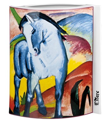 Tettau Franz Marc Vase oval Vista Das blaue Pferd 28 cm