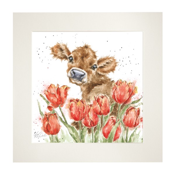 Wrendale Mounted Prints MP168 "Bessie" - Kuh